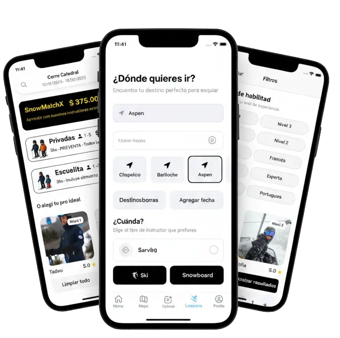 Easy booking for ski and snowboard lessons