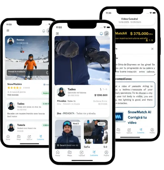 Certified instructors teaching on the mountain